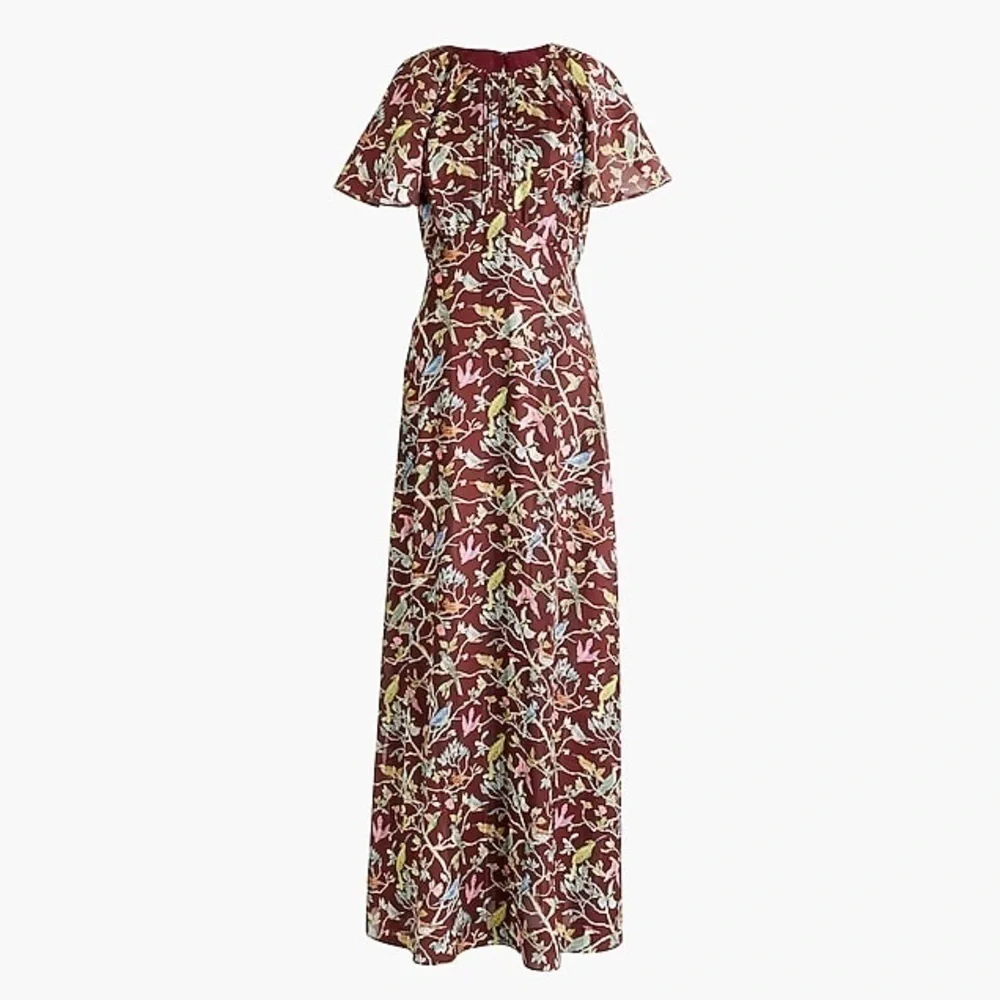 J. Crew Flutter Sleeve Maxi Dress Sz0